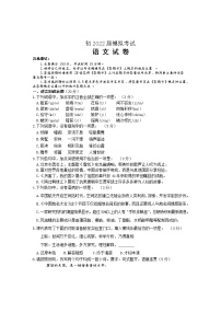 2022届四川省眉山市中考模拟试题 试卷+答案+答题卡