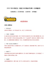 【中考二轮专题复习】2023年语文全国通用专题备考学案——名著鉴赏之《艾青诗选》《水浒传》（原卷版+解析版）