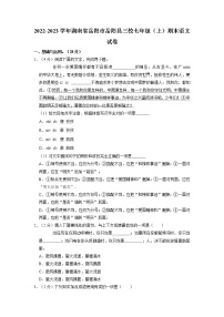 湖南省岳阳市岳阳县三校2022-2023学年七年级上学期期末联合测试语文试题