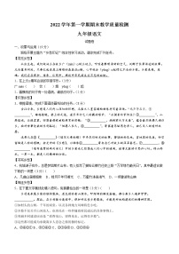 浙江省杭州市滨江区2022-2023学年九年级上学期期末语文试题(含答案)