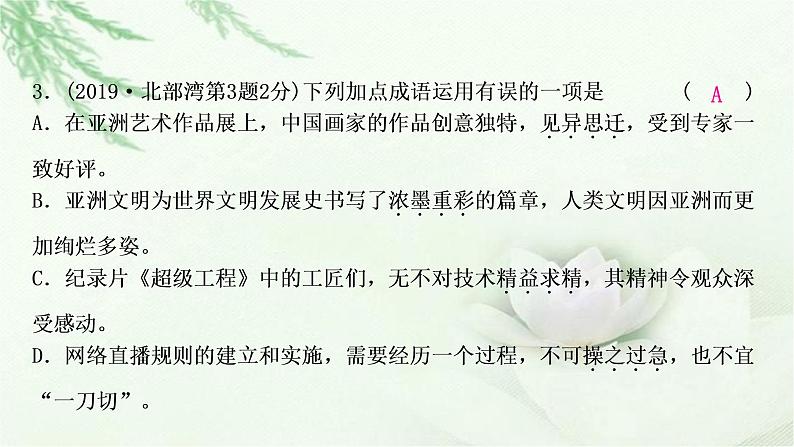 中考语文复习识记（积累）专题二词语理解与运用教学课件第7页