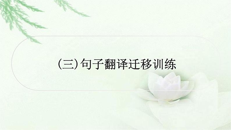 中考语文复习专题文言文阅读（三）句子翻译迁移训练教学课件第1页