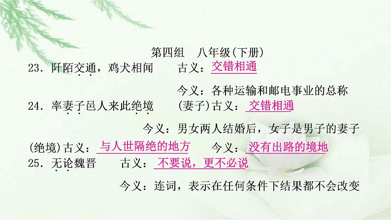 中考语文复习专题文言文阅读（二）80个古今异义教学课件08