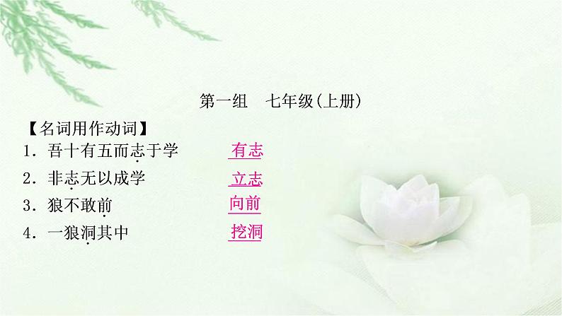 中考语文复习专题文言文阅读（三）125个词类活用教学课件第2页