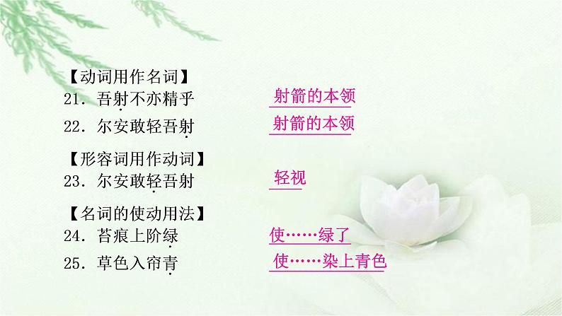 中考语文复习专题文言文阅读（三）125个词类活用教学课件第6页