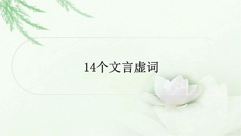 中考语文复习专题文言文阅读14个文言虚词教学课件第1页