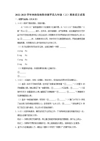河南省南阳市镇平县2022-2023学年九年级上学期期末语文试题（含答案）