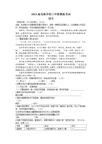 广西北海市2022-2023学年九年级上学期期末语文试题