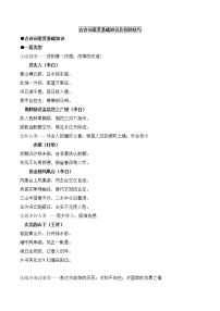 中考语文一轮专题复习：古诗词鉴赏基础知识及答题技巧