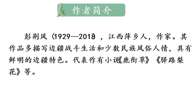 部编版七年级语文下册--15 驿路梨花（精品课件）第4页