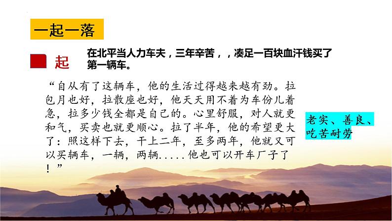 《骆驼祥子》（情节+人物）-初中整本书阅读系列之《骆驼祥子》课件PPT第5页