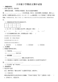 江苏省泰州市2023年八年级下学期语文期中试卷【含答案】