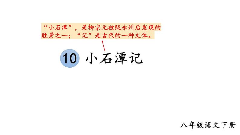 部编版八年级语文下册--10 小石潭记（精品课件）01