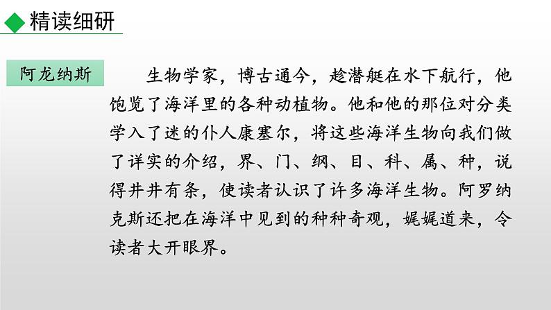 部编版七年级语文下册--名著导读 《海底两万里》  快速阅读（精品课件）第7页