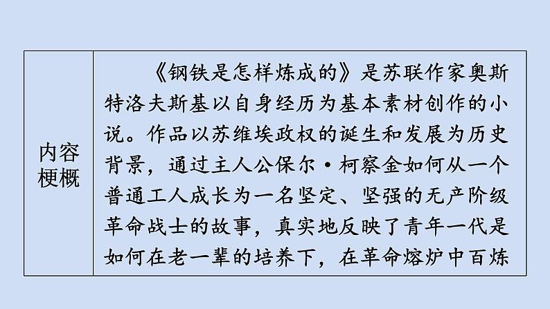 部编版八年级语文下册--名著导读 《钢铁是怎样炼成的》 摘抄和做笔记（优质课件）04