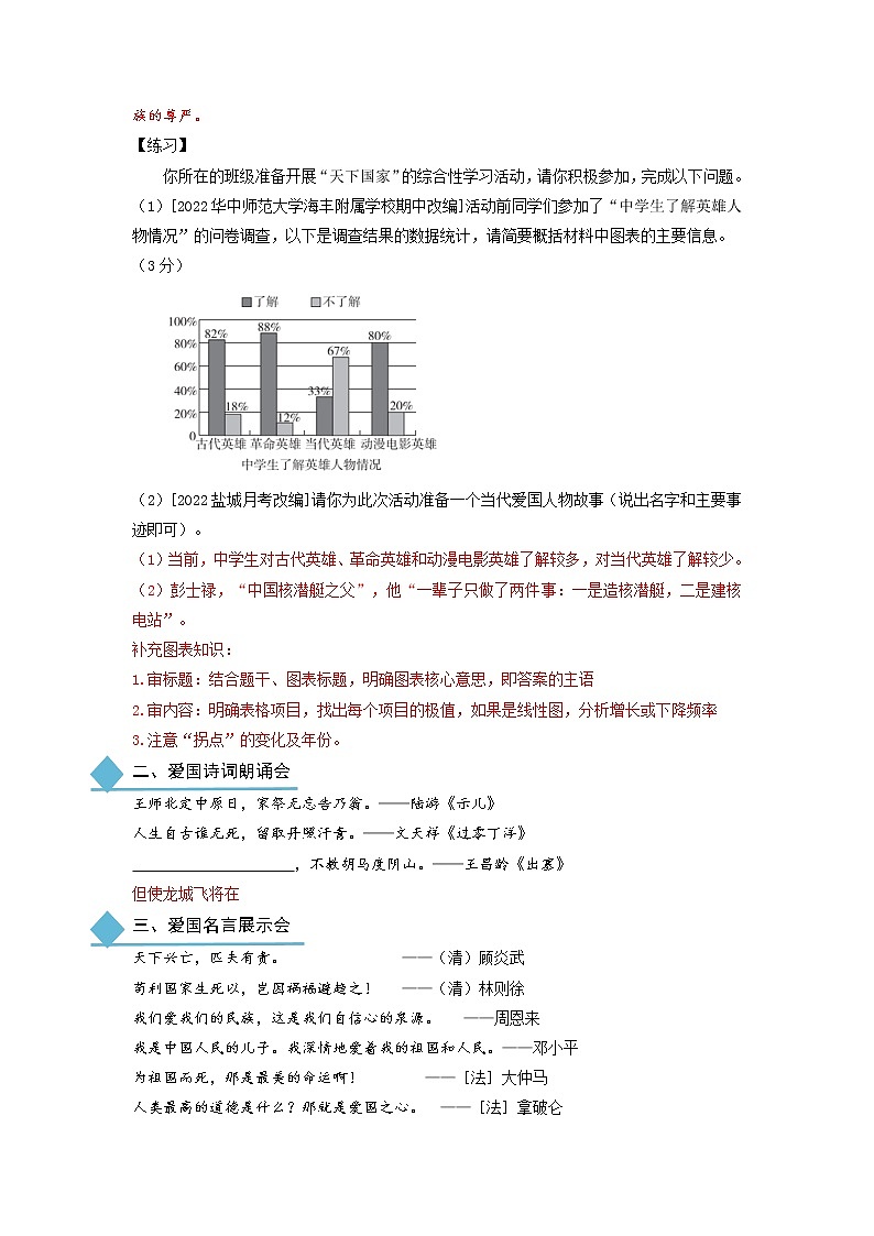 七下第二单元综合性学习 · 天下国家 教案02