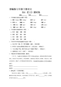 初中语文人教部编版七年级下册老王习题