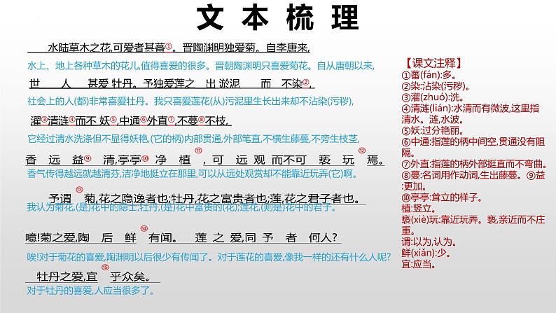 中考语文一轮专题复习：文言文复习《陋室铭、爱莲说》课件第7页