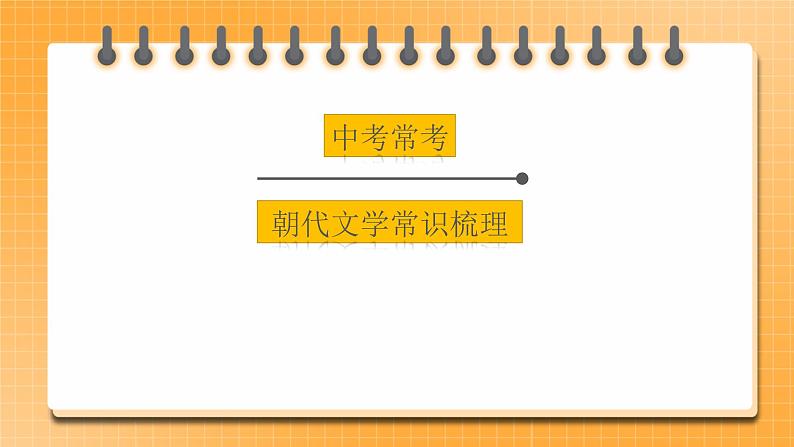 【中考一轮复习】中考语文一轮复习通关训练课件：《中考朝代文学常识梳理》第1页