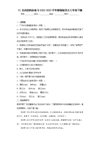 初中语文人教部编版七年级下册卖油翁巩固练习