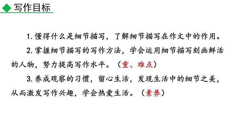 部编版七年级语文下册--写作 抓住细节（精品课件）第5页