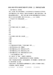2022-2023学年江西省丰城中学七年级（上）期末语文试卷(含答案解析)