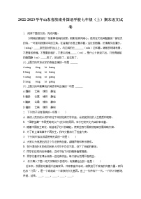 2022-2023学年山东省济南外国语学校七年级（上）期末语文试卷(含答案解析)