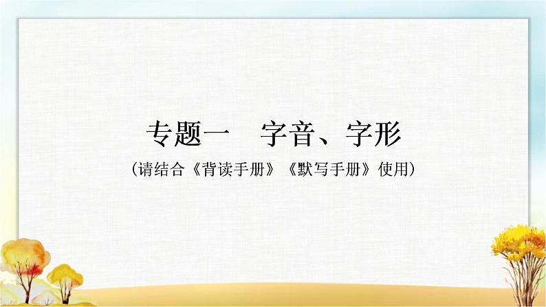 中考语文复习专题一字音字形教学课件第2页