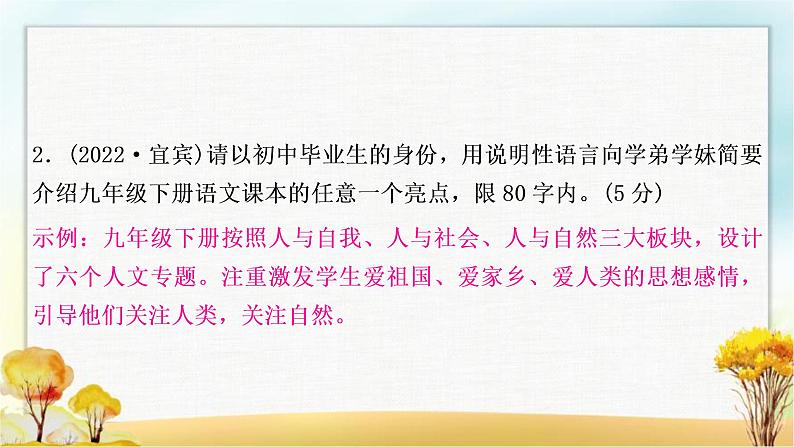 中考语文复习专题八综合性学习教学课件第3页