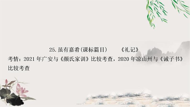 中考语文复习25虽有嘉肴教学课件第1页