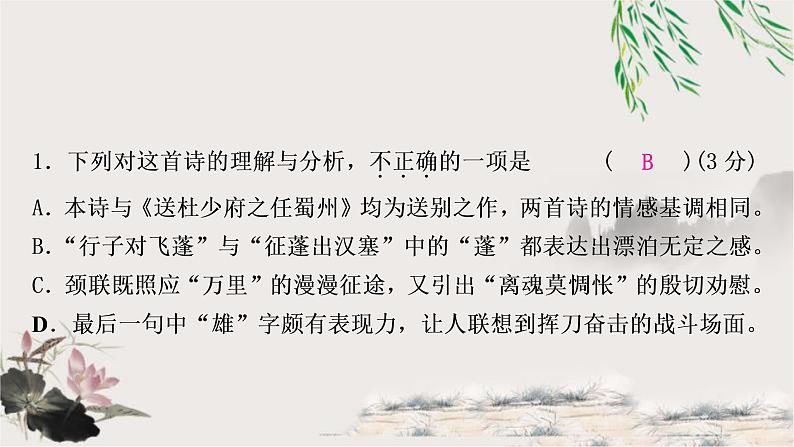 中考语文复习读懂古诗词的基本方法教学课件08