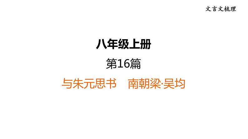 中考语文复习--八年级语文上册文言文-- 与朱元思书（课件）第1页