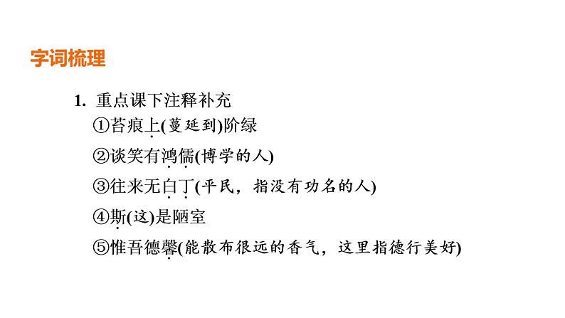 中考语文复习--七年级语文下册文言文-- 陋室铭+爱莲说（课件）第7页