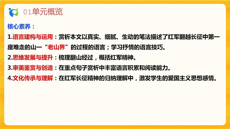 2023春季语文备课：《6 老山界》课件第4页