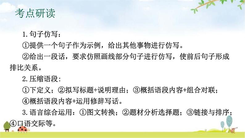 中考语文复习积累运用第五章语言综合应用课件第5页