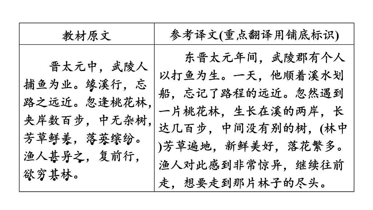 中考语文复习--八年级语文下册文言文--桃花源记（课件）第4页