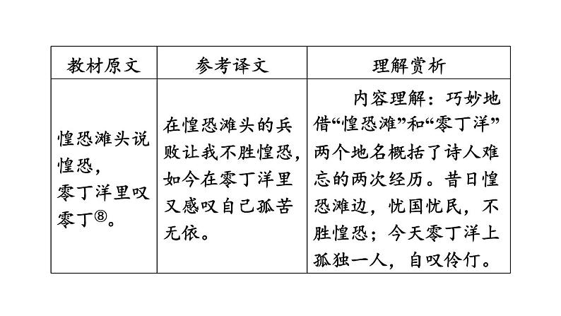 中考语文复习--九年级语文下册古诗词-- 过零丁洋（课件）第8页