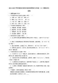 黑龙江省哈尔滨市道里区2022-2023学年九年级（五四学制）上学期期末考试语文试卷