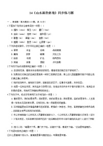 初中人教部编版山水画的意境课时作业