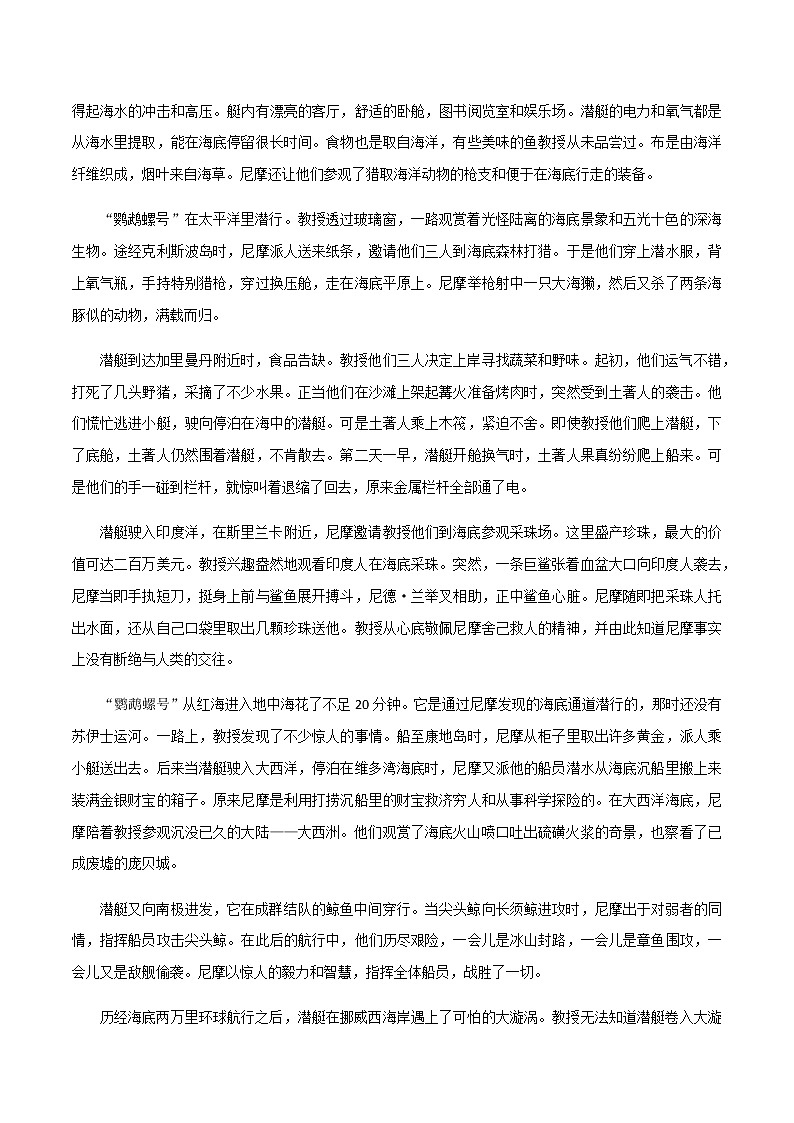 中考语文名著复习--《海底两万里》知识梳理第3页