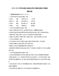 2022-2023学年江西省上饶市九年级上册语文期末专项突破模拟试卷
