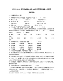 2022-2023学年陕西省延安市九年级上册语文期末专项提升模拟试卷（含解析）
