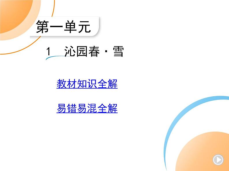 九年级语文上册01-第一单元 01-1沁园春·雪课件+同步试卷01
