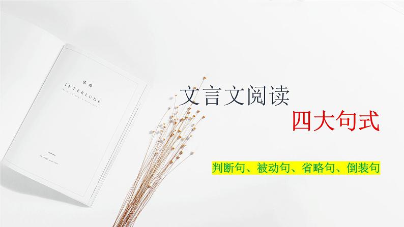 文言文四大句式   课件  2023年中考语文二轮专题第1页