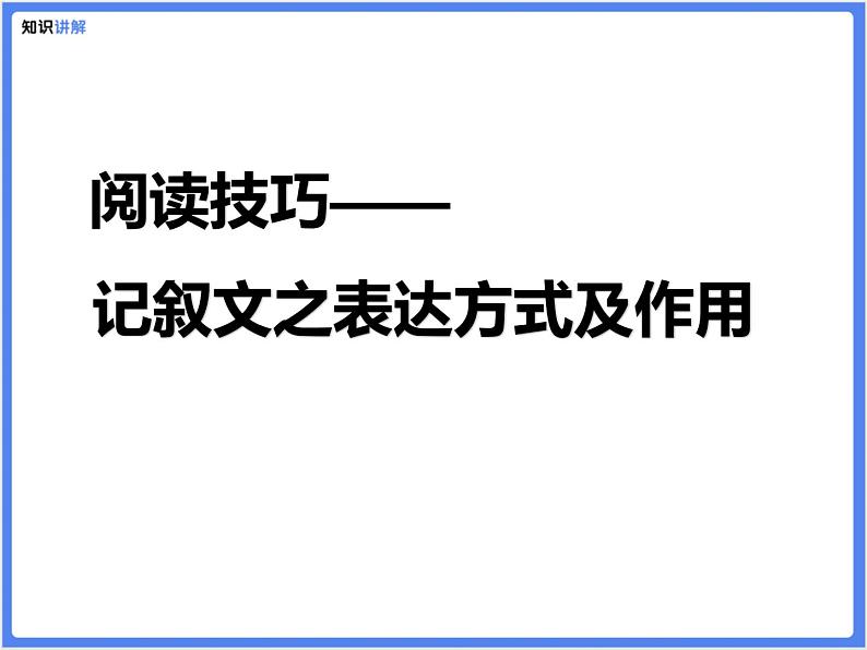 【专题课件】记叙文中的表达方式及作用第1页