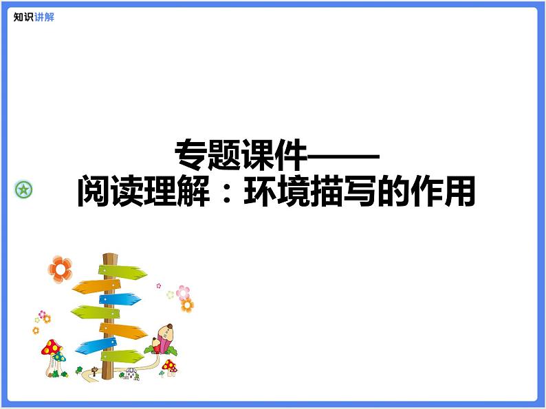 【专题课件】阅读理解：环境描写的作用01
