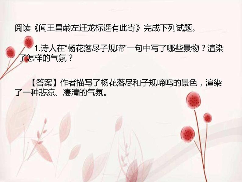 【专题课件】阅读理解：环境描写的作用07