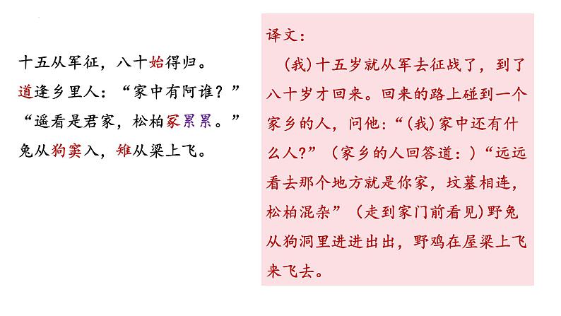 第24课《诗词曲五首：十五从军征》课件2022-2023学年部编版语文九年级下册第7页