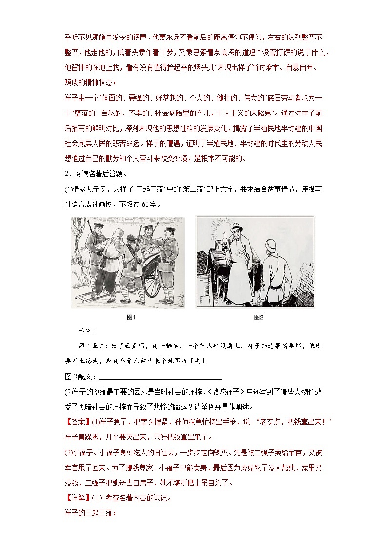 名著导读考前练-2022-2023学年七年级下第一次月考试题（解析版）第2页