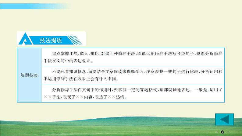 中考语文总复习8.第一部分 基础知识及运用-句子仿写·修辞-专题二  修辞课件第6页